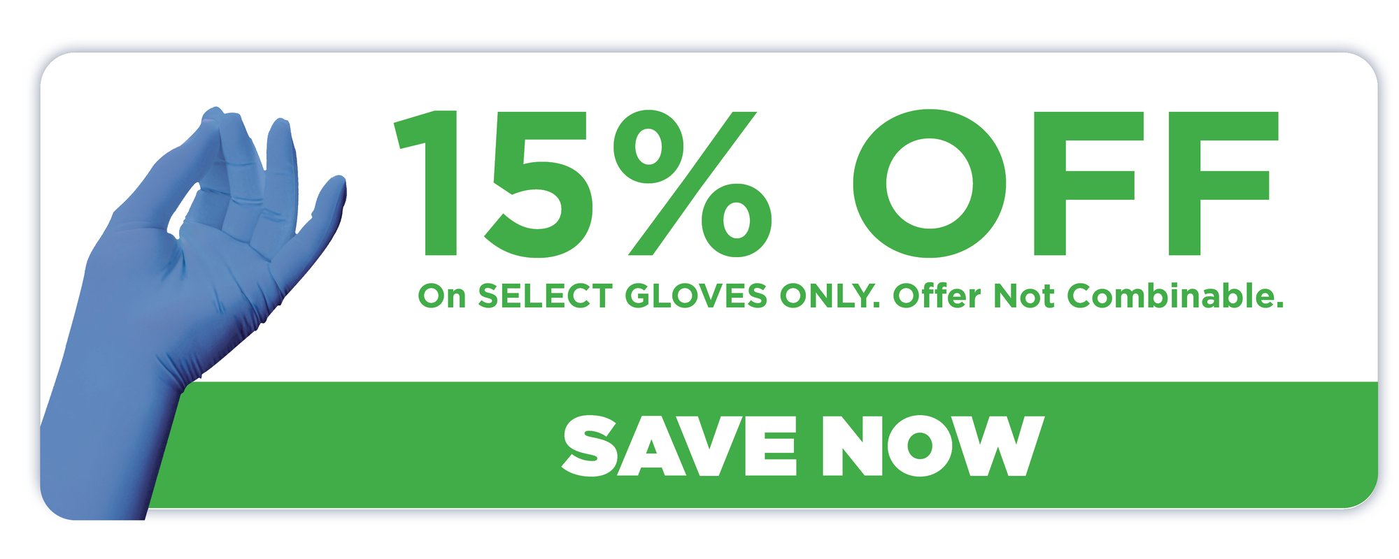 15 off nitrile may button